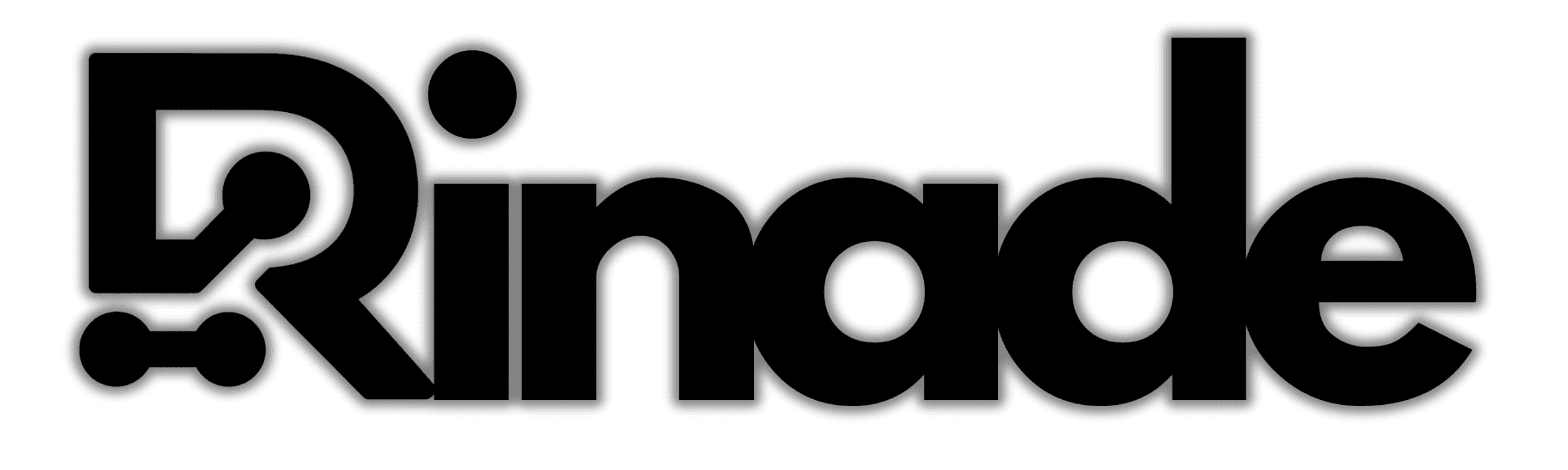 Rinade logo on glass material